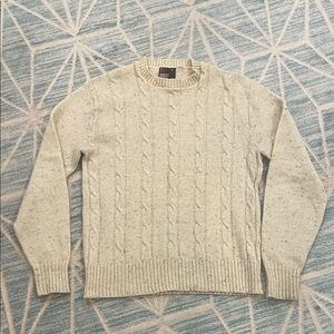 Vintage Wool Cream Cable Knit Sweater